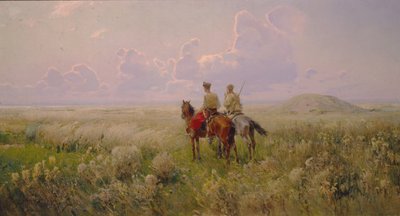 Cosacchi nella steppa, 1900s da Sergei Ivanovich Vasilkovsky