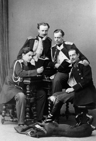 Granduchi Alessandro Aleksandrovič e Vladimir Aleksandrovič di Russia, c1870-c1875 da Sergei Lvovich Levitsky