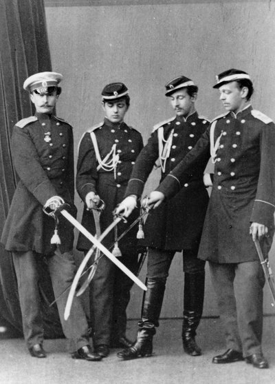 Granduchi Alessandro Aleksandrovič e Vladimir Aleksandrovič di Russia da Sergei Lvovich Levitsky