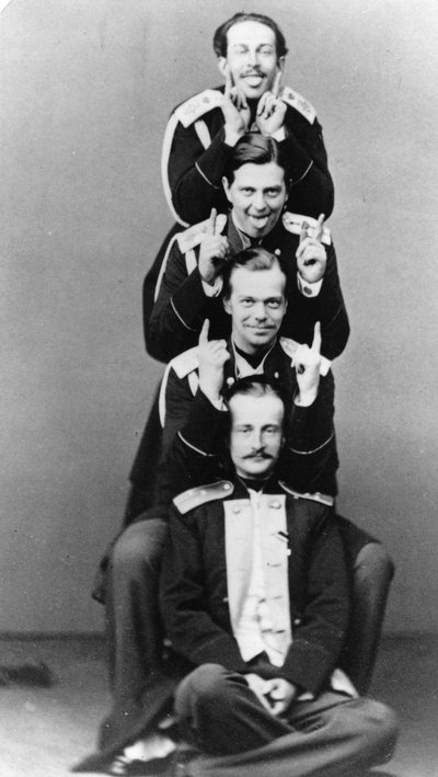 Granduchi Alexander Alexandrovich e Vladimir Alexandrovich di Russia, c1870-c1875 da Sergei Lvovich Levitsky