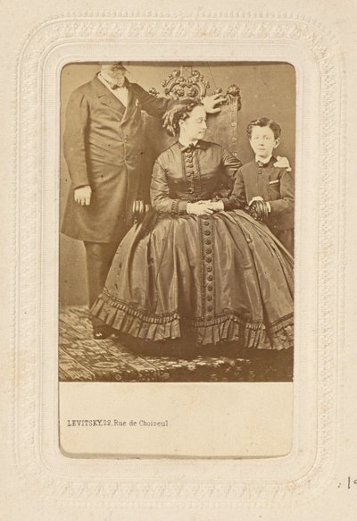[Napoleone III, Imperatrice Eugenia e Eugenio Luigi Jean Giuseppe Bonaparte] da Sergei Luvovich Levitsky