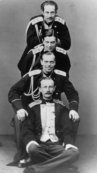 Granduchi Alessandro Aleksandrovič e Vladimir Aleksandrovič di Russia, c. 1870-c. 1875 da Sergei Lvovich Levitsky