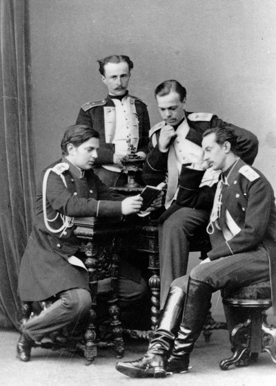 Granduchi Alessandro Aleksandrovich e Vladimir Aleksandrovich di Russia, c1870-c1875 da Sergei Lvovich Levitsky