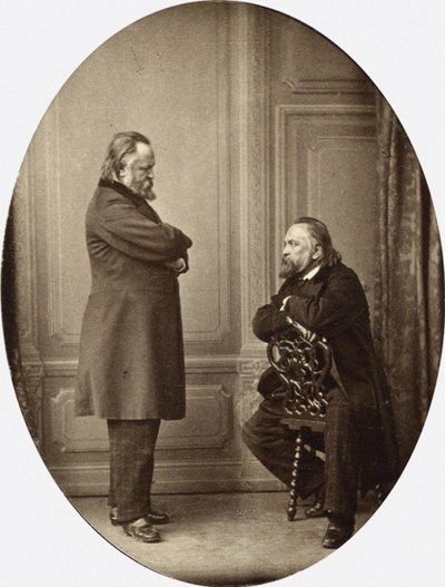 Herzen contro Herzen. Doppio ritratto di Aleksandr Ivanovich Herzen 1812-1870, 1865 da Sergei Lvovich Levitsky