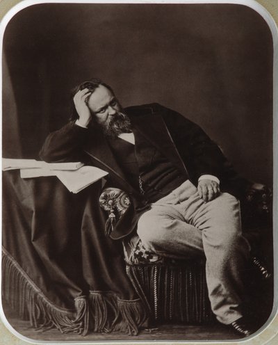 Ritratto di Aleksandr Ivanovich Herzen 1812-1870, 1861 da Sergei Lvovich Levitsky