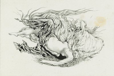 Chernomor e Lyudmila. Illustrazione del poema Ruslan e Lyudmila di A. Pushkin, 1921-1926 da Sergei Vasilevich Chekhonin