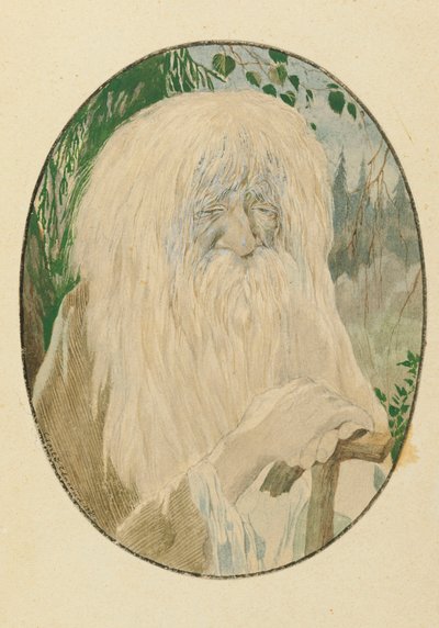 Leshy. Illustrazione al poema Ruslan e Lyudmila di A. Pushkin, 1921-1926 da Sergei Vasilevich Chekhonin