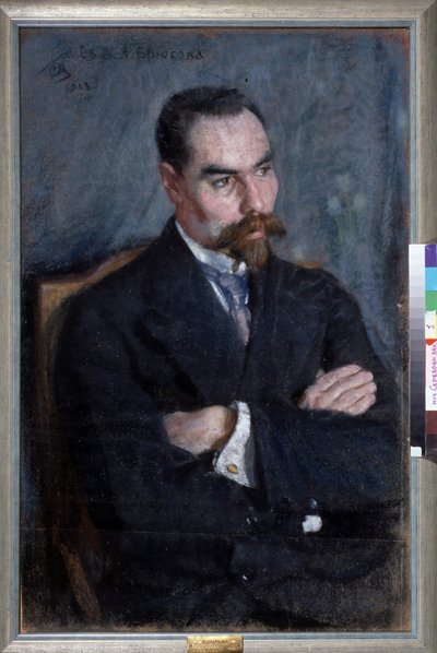 Ritratto del poeta Valeri Iakovlevitch Brioussov da Sergei Vasilievich Malyutin