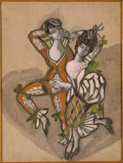 Costume per la commedia teatrale Le nozze di Figaro di P. de Beaumarchais da Sergei Yurievich Sudeykin
