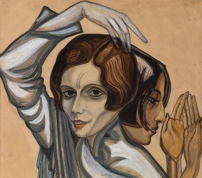 Ritratto di Elene Komisarjevskaia-Balieff e Natalia Molostova da Sergei Yurievich Sudeykin