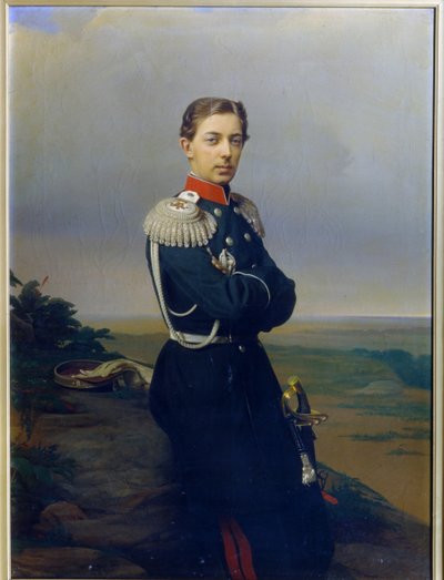 Ritratto del granduca Nicola Alexandrovich di Russia da Sergey Konstantinovich Zaryanko