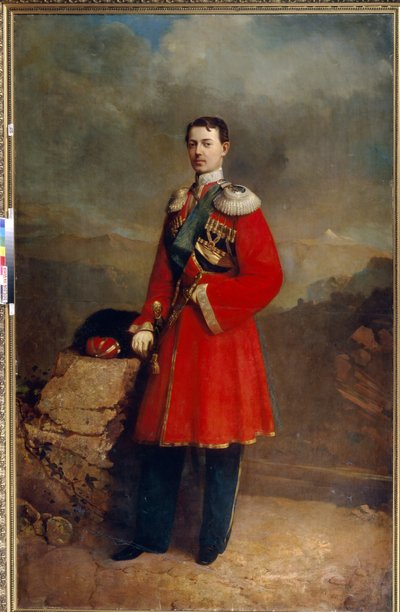 Ritratto del granduca Nicola Alexandrovich di Russia da Sergey Konstantinovich Zaryanko