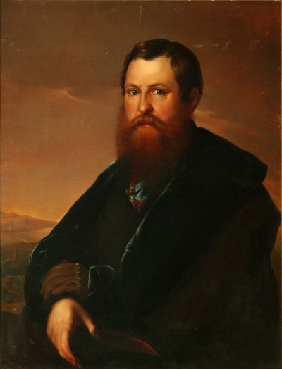 Ritratto del Mercante Pyotr Semyonovich Sapozhnikov da Sergey Konstantinovich Zaryanko