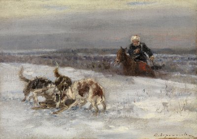 Scena di caccia da Sergey Semyonovich Voroshilov