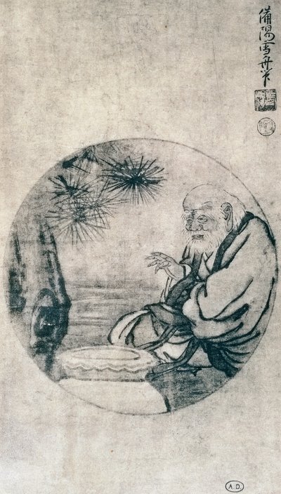 Ritratto di Lao-Tzu, filosofo cinese del VI secolo a.C., disegno di Sesshu Toyo (1420-1506), civiltà giapponese, periodo Muromachi da Sesshû Tôyô
