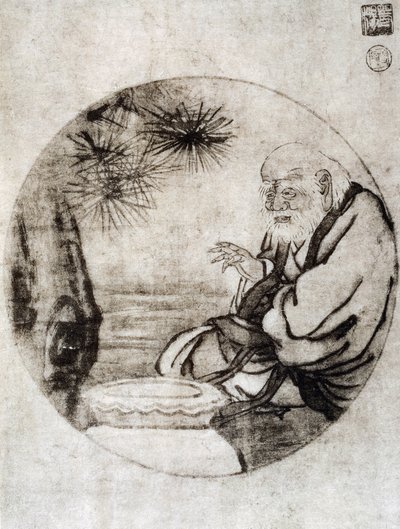 Ritratto di Lao-Tzu, filosofo cinese del VI secolo a.C., disegno di Sesshu Toyo (1420-1506), civiltà giapponese, periodo Muromachi da Sesshû Tôyô