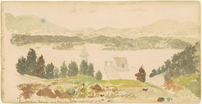 Isola della Costituzione e Fonderia da West Point, New York da Seth Eastman