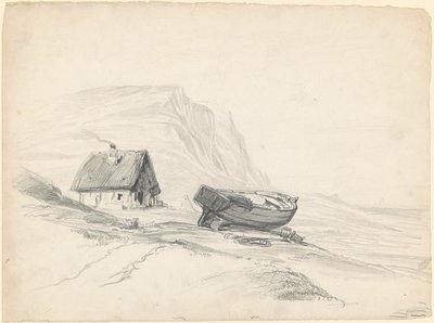 Casa e barca sulla riva da Seth Wells Cheney