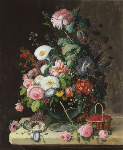 Natura morta, vaso di fiori da Severin Roesen