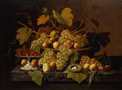 Natura morta con frutta, 1854 da Severin Roesen