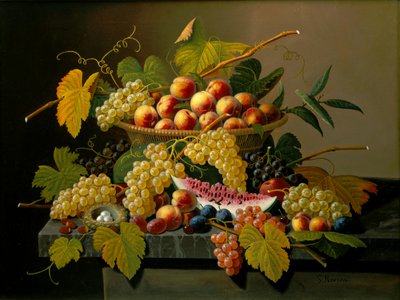 Natura morta con cesto di frutta da Severin Roesen