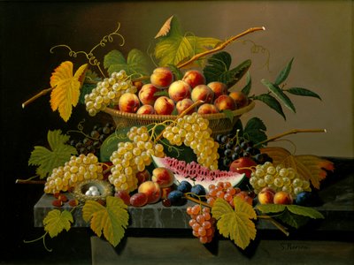Natura morta con cesto di frutta da Severin Roesen