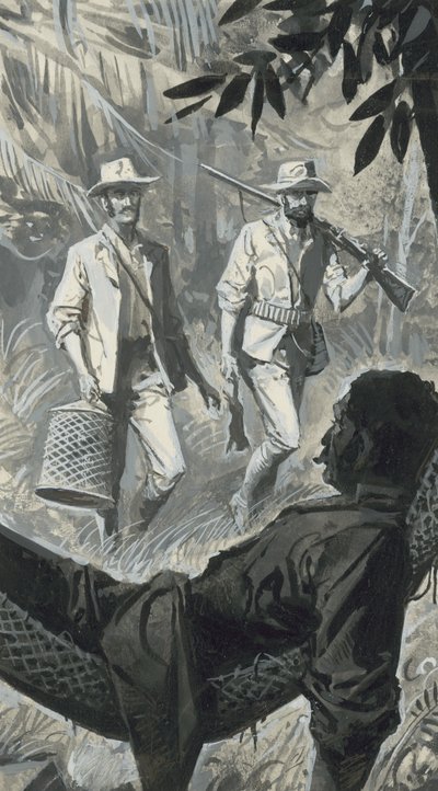 Henry Walter Bates e Alfred Russel Wallace (gouache su carta) da Severino Baraldi