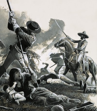 Nel 1858, due truppe di cavalleria messicana attaccarono l