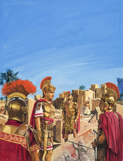 Romani ammirano i resti dell