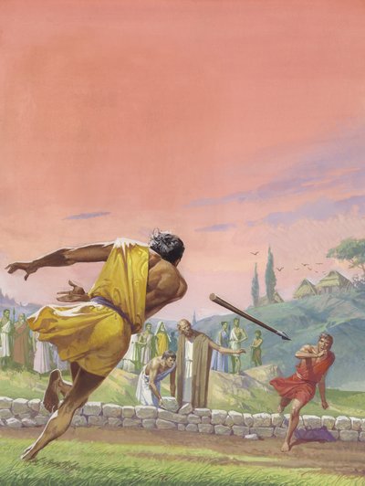 Romolo e Remo (gouache su carta) da Severino Baraldi