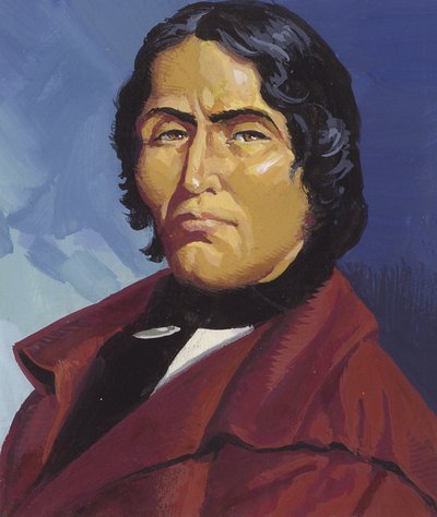 Tecumseh (guazzo su carta) da Severino Baraldi