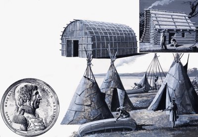 Le case dei diversi tipi di indiani d