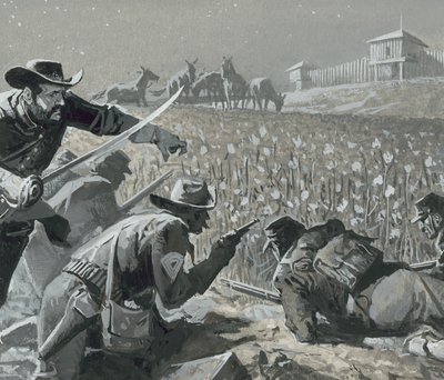 Con i suoi uomini nascosti, Fetterman aspettò che gli indiani predoni da Severino Baraldi