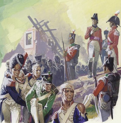 Soldati feriti dopo la battaglia di Waterloo da Severino Baraldi