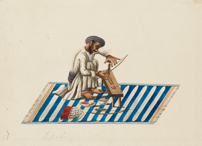 Lapidario al lavoro, ca. 1810 da Sewak Ram