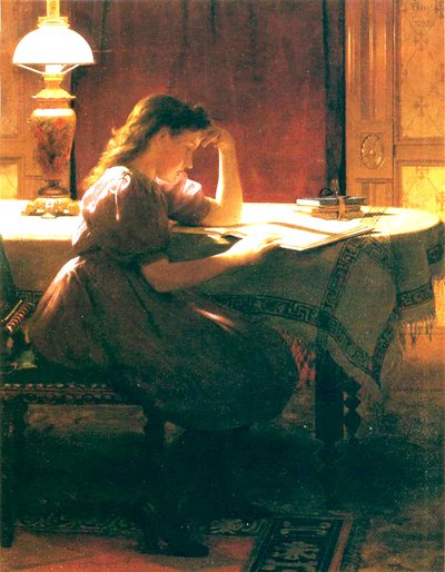 Compiti a casa, 1895 da Seymour Joseph Guy
