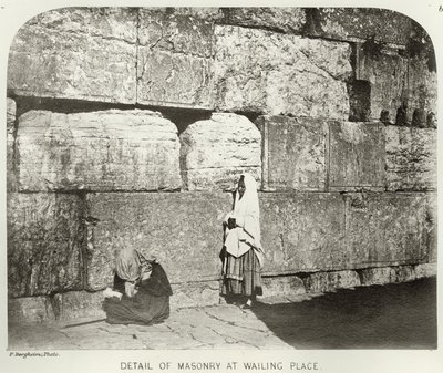 Esterno di Haram-Ash-Sharif, muratura al Wailing Place, c.1864-65 da Sgt. James M. McDonald