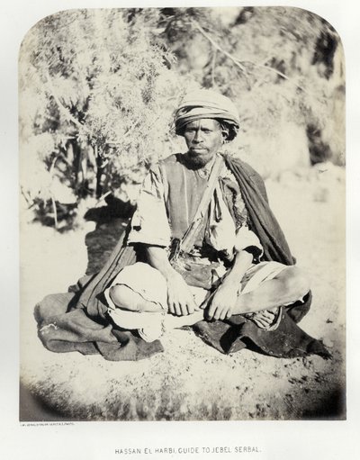 Hassan el Harbi, guida per Jebel Serbal, 1868 da Sgt. James M. McDonald