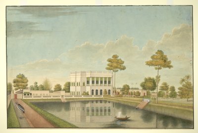 Casa di Calcutta circondata da un giardino con serbatoio e dipendenze da Shaik Muhammad Amir of Karraya