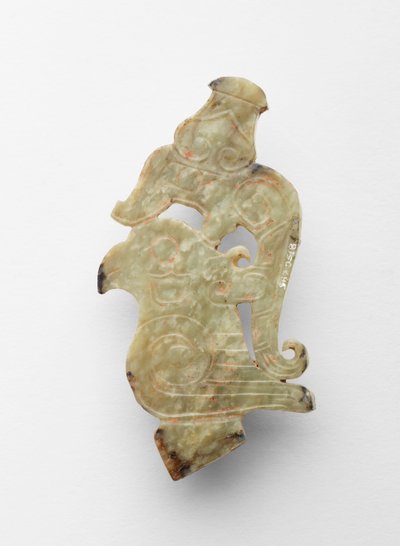 Pinnacolo a forma di uccello con drago, c.1300-c.1050 a.C. da Shang Dynasty Chinese School