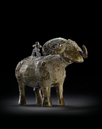 Vaso rituale a forma di ariete, Gong da Shang Dynasty Chinese School