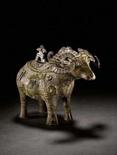 Vaso rituale a forma di ariete, Gong, tarda dinastia Shang da Shang Dynasty Chinese School