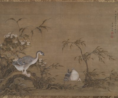 Oche su una riva del fiume da Shen Kai