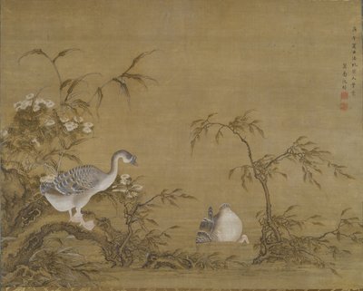 Oche su una riva del fiume, dinastia Qing da Shen Kai