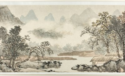 Nuvole sul fiume prima della pioggia 溪雲欲雨圖 da Shen Zhou