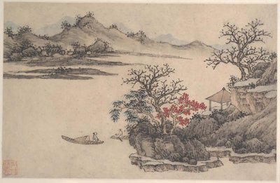 Paesaggio con fogliame autunnale da Shen Zhou