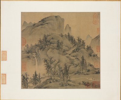 Viaggiatori nelle montagne autunnali, prima metà del 1300 da Sheng Mou