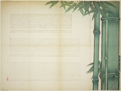 Foglio di poesia di bambù da Shibata Zeshin