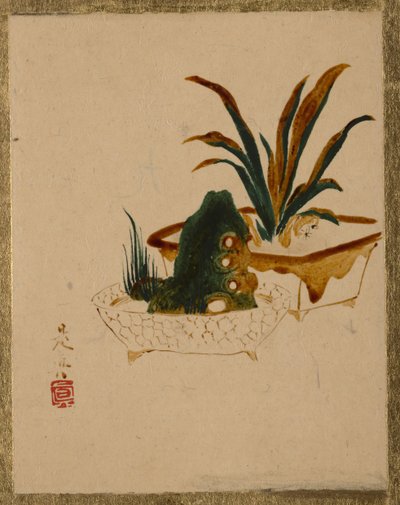 Fiori in giardiniere da Shibata Zeshin
