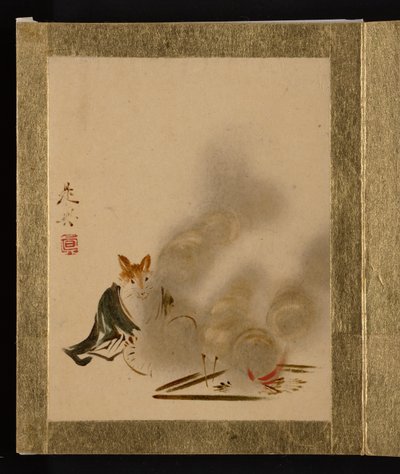 Fuchs am mystischen Feuer da Shibata Zeshin